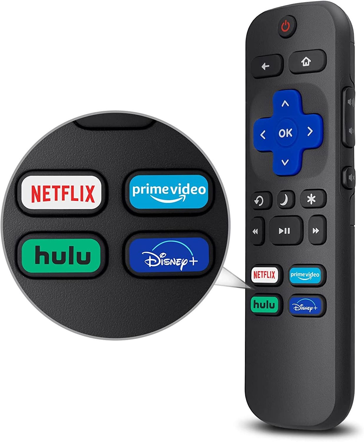 Universal TV Remote Replacement for Roku TV