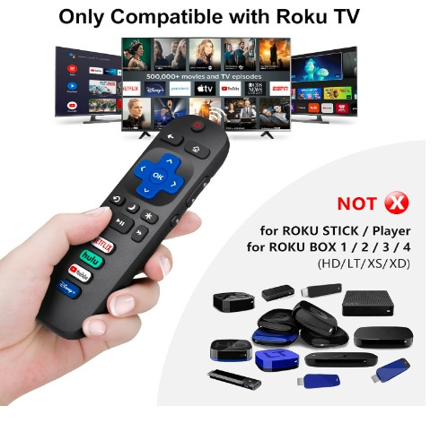 Universal remote for Roku TV, Compatible for TCL /Hisense /Onn /Sharp /Element /Westinghouse Roku/Philips Roku...