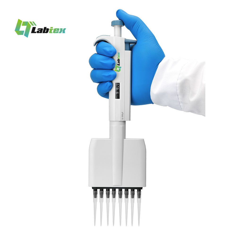 LABTEX Laboratory Pipette Muti-channel Adjustable TopPipette 8&12 Channel Laboratory Automatic Pipette