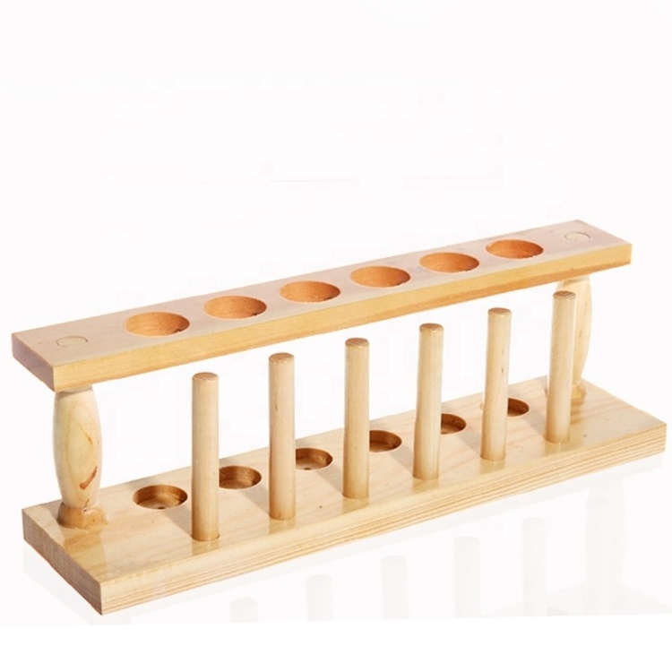 Tiandi Labs 50ml Wooden Test Tube Holder Rack  6 Holes With 28mm Diameter