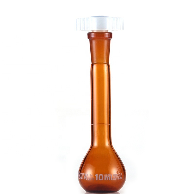 Tiandi Lab 20ml Amber Borosilicate Glass Volumetric Flask