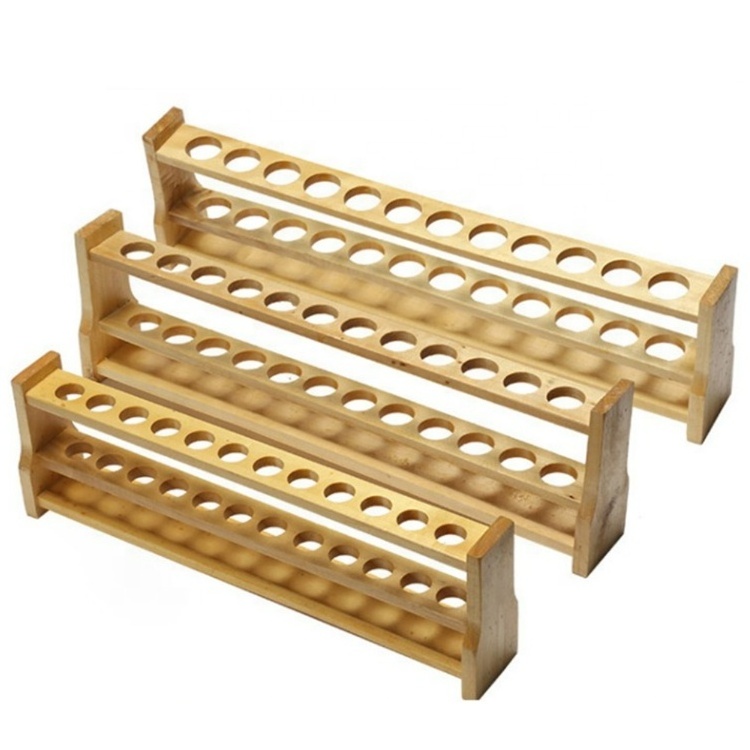 Tiandi Labs 50ml Wooden Test Tube Holder Rack  6 Holes With 28mm Diameter