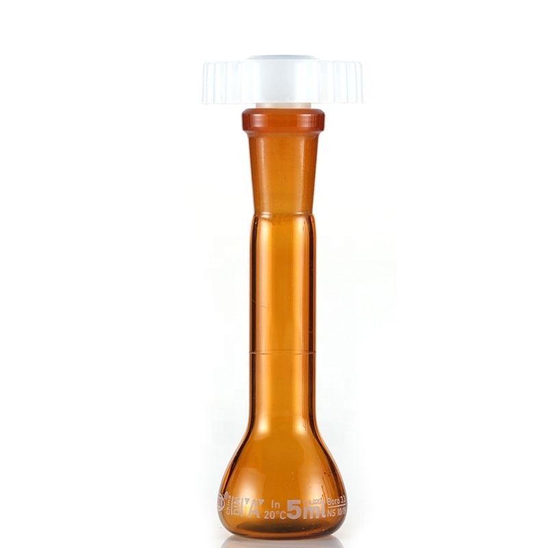 Tiandi Lab 20ml Amber Borosilicate Glass Volumetric Flask