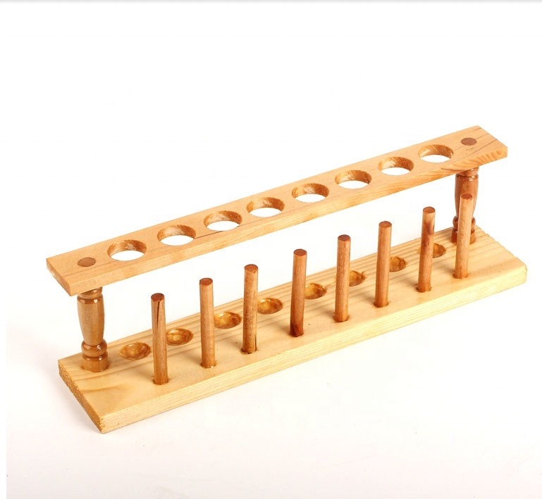 Tiandi Labs 50ml Wooden Test Tube Holder Rack  6 Holes With 28mm Diameter