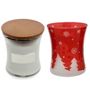 Christmas pattern Votive Glass Candle Holder for candles