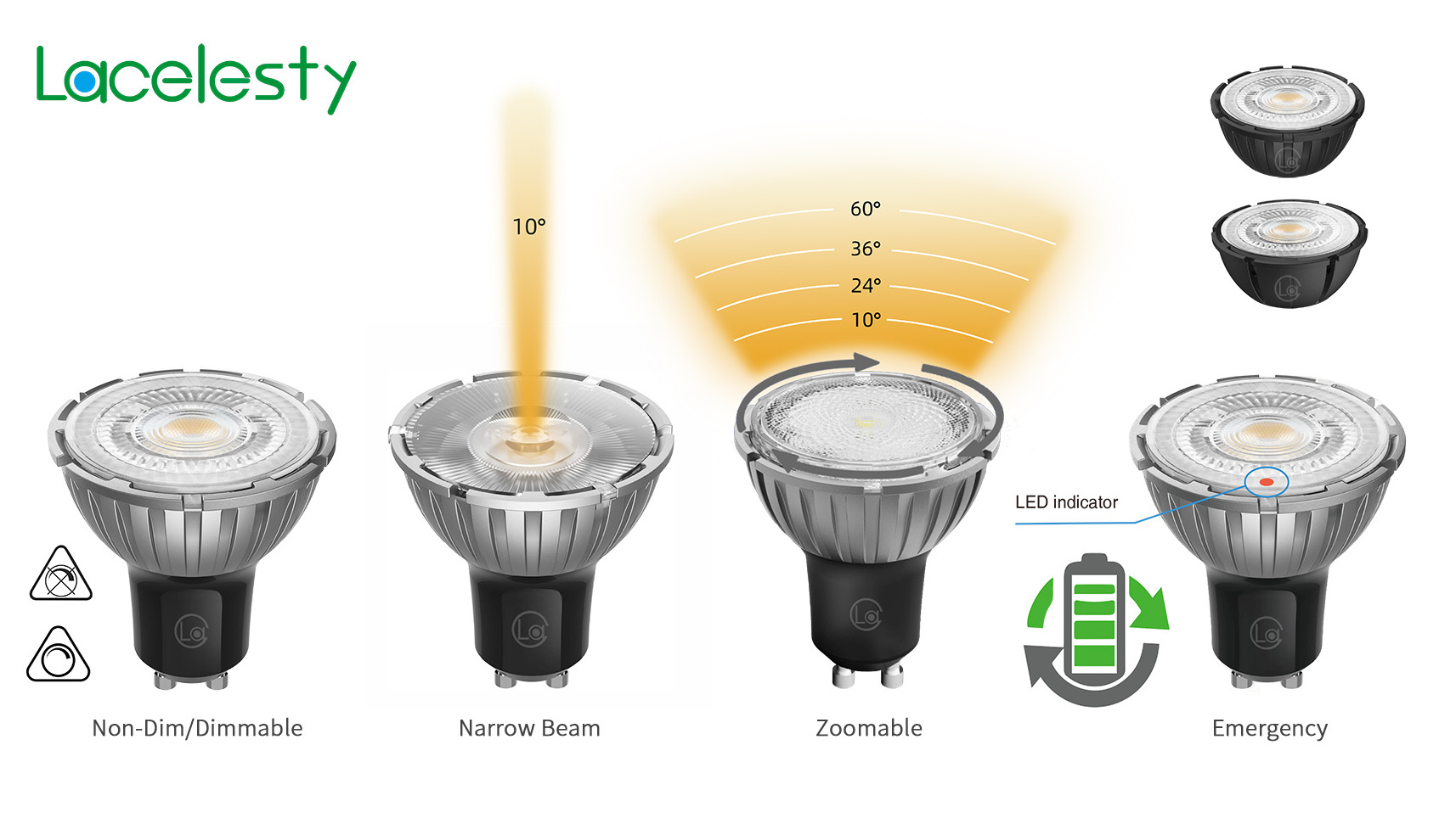 GU10 LED  BULB Spot light led lightbulb lamp Non-Dimmable adjustable Angle GU10 MR16 spotlight