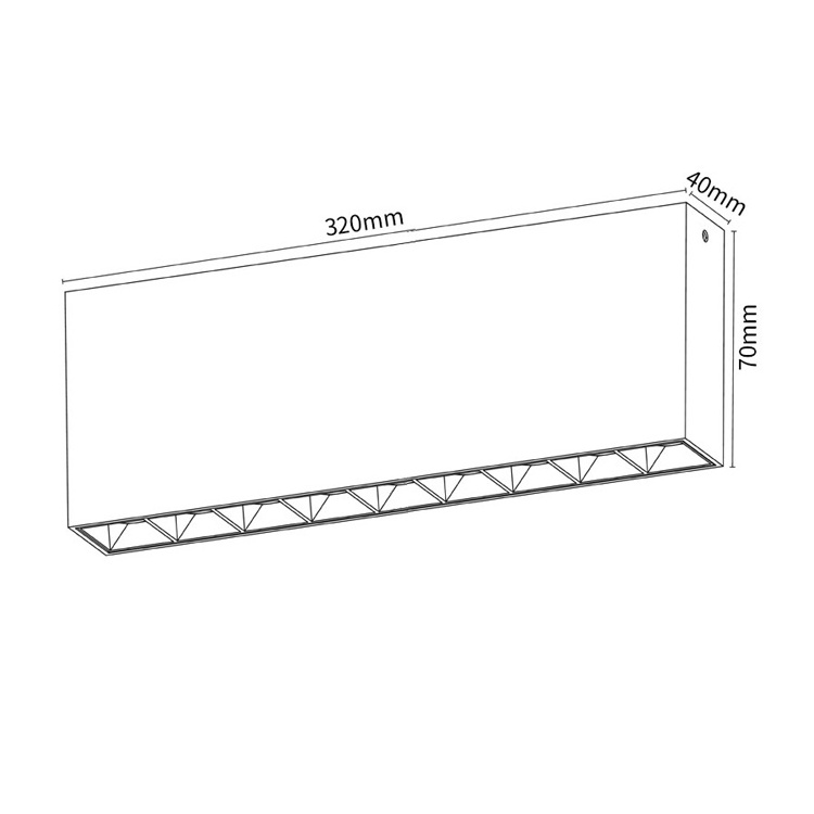 Outdoor Indoor Lighting Linear IP65 Waterproof 10W Led Ceiling Light Anti-glare Ceiling Wall Sconce Wall Lamp