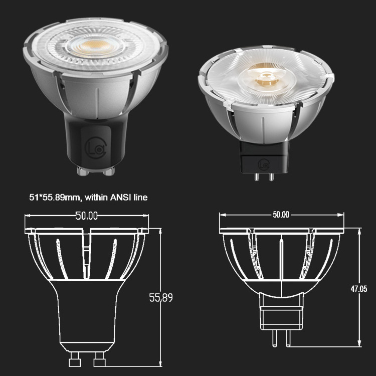 Spot light 5W 6W 7W led bulb lamp Triac Dimmable adjustable Angle zoomable 10 Degree GU10 MR16 spotlight