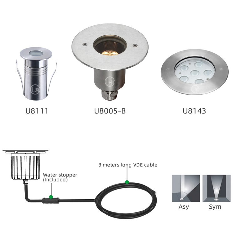 IP68 waterproof stainless steel 316l swimming pool light RGBW DMX512 fountain light floodlight underwater spotlight