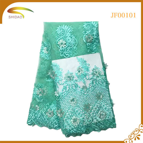 2017 100% Polyester Materials Cheap African Asian Lace for Evening Dresses Market in Dubai