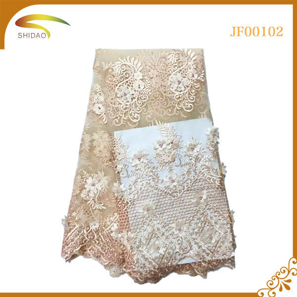 2017 100% Polyester Materials Cheap African Asian Lace for Evening Dresses Market in Dubai