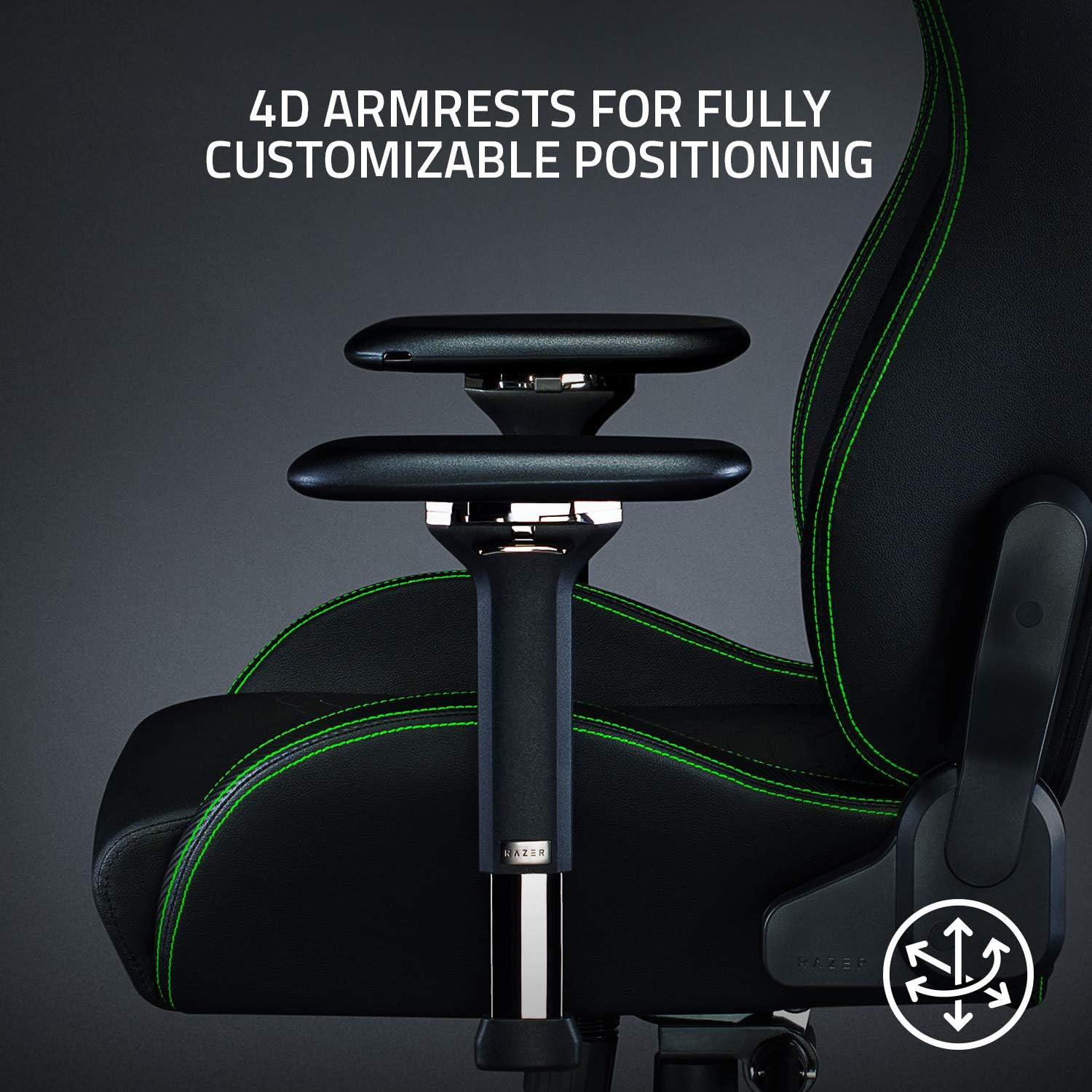 Gaming Chair: Ergonomic Lumbar Support System - Multi-Layered Synthetic Leather - High Density Foam Cushions