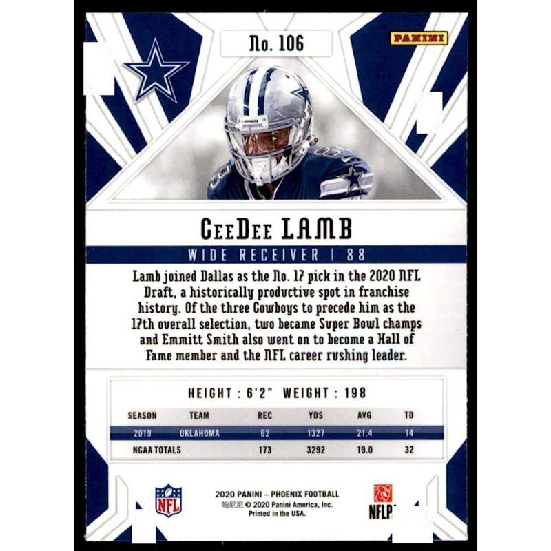 2021 Panini Break #5 CeeDee Lamb Dallas NFL Football Trading Card