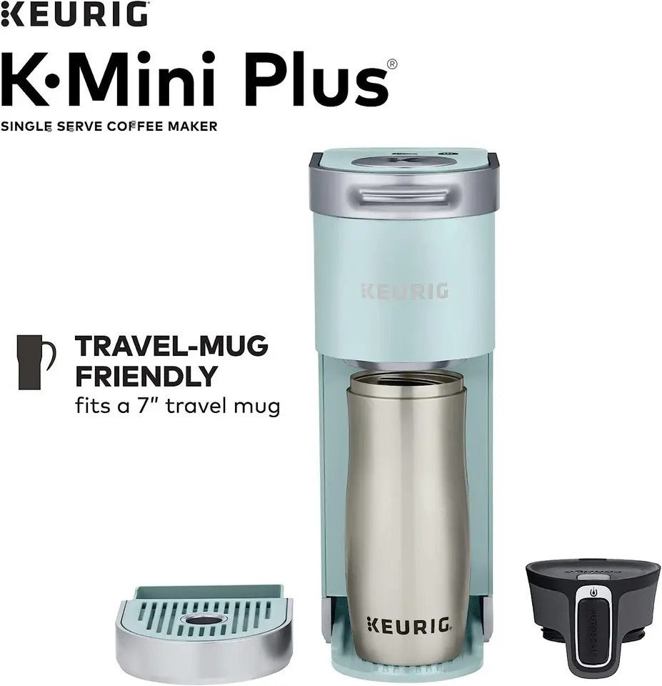 Keurig K-Mini Plus Coffee Maker, Single Serve K-Cup Pod Coffee Brewer, 6 to 12 oz