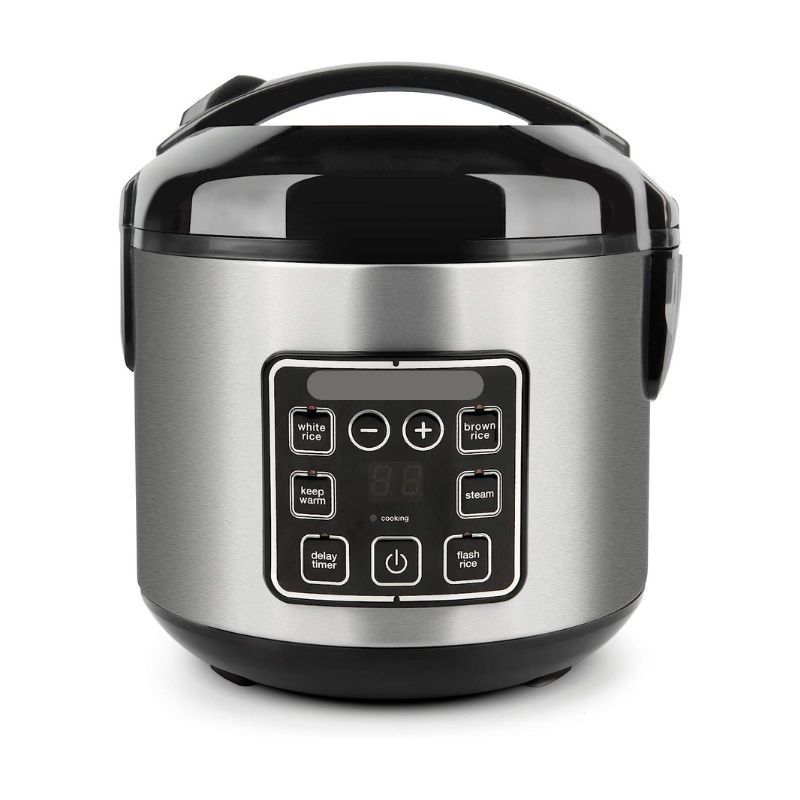 Housewares ARC-914SBD Digital Cool-Touch Rice Grain Cooker and Food Steamer, Stainless, Silver