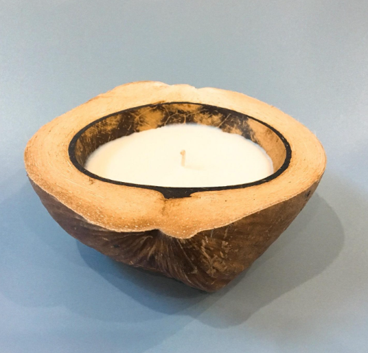 Wholesaler ODM  best selling Tropical life coconut with husk candle with coconut scent made in Vietnam