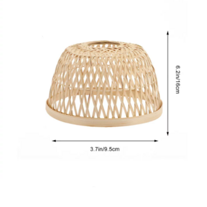 Wholesaler cheap bamboo woven round Shade Light Lamp Pendant Rattan Cover Wicker Hanging Woven Lampshade Fixture Ceiling Rustic