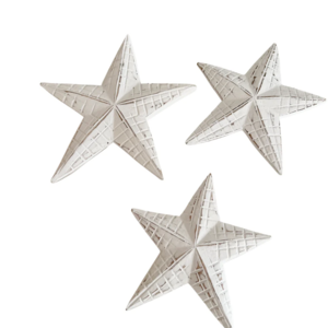 Wholesaler Cheap Rustic Handmade Star fish set of 3 Handcrafted carved timber starfish with hooks for hanging on a wall.