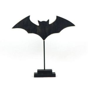 Wholesaler B2B supplier wooden distressed wooden black and natural bat  for Halloween decoration from Vietnam