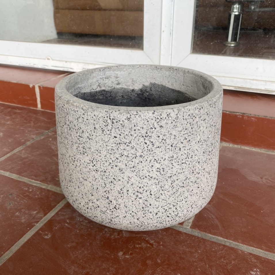 High quality best selling cement flower pots planters terrazzo concrete planter mold made in Vietnam