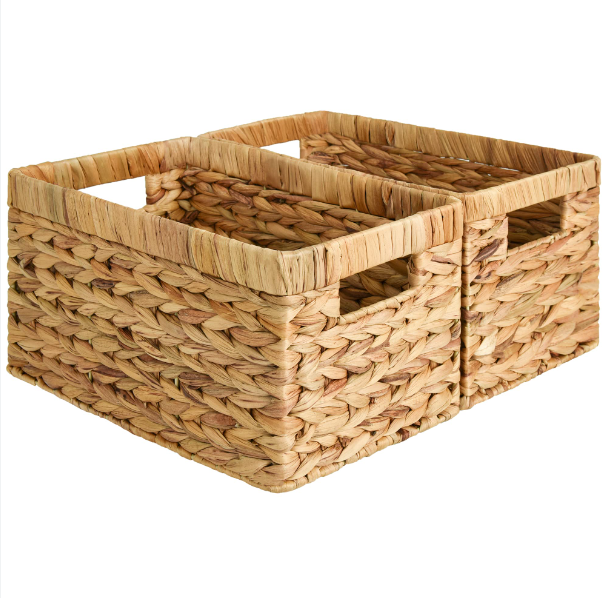 Wholesaler ODM High quality best selling eco-friendly water hyacinth rectangular storage basket from Vietnam