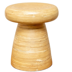 Wholesaler High quality best selling handicraft spun bamboo stool in pink color design from Vietnam