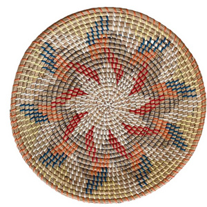 Wholesaler ODM  for sale eco friendly Multi- functional set of 3 wall basket Brown Seagrass Handmade  Plate Wall Decoration