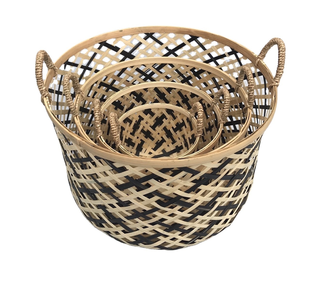 Wholesaler ODM customized High quality best selling eco-friendly Set of Natural Sea Grass Basket with covered cloth from Vietnam