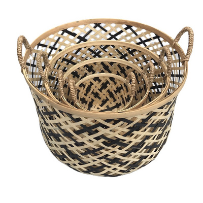 Wholesaler ODM customized High quality best selling eco-friendly Set of Natural Sea Grass Basket with covered cloth from Vietnam