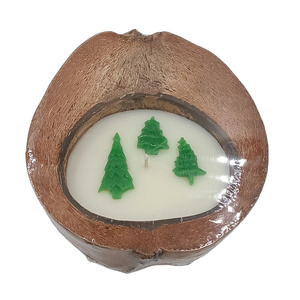 Wholesaler Hand-poured customize scented candles with Pine tree  for Noel Christmas decoration made in Vietnam