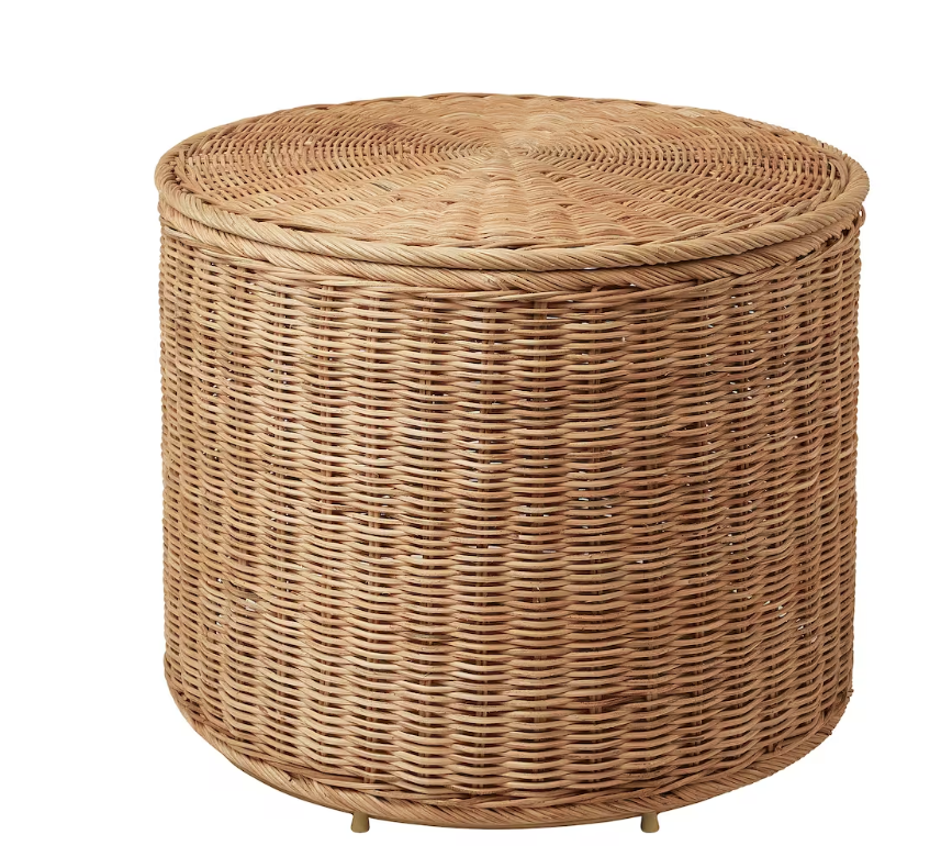 Wholesales hot trending handcraft wicker Ottoman with storage handmade rattan indoor rattan stool made from Vietnam