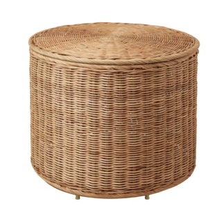 Wholesales hot trending handcraft wicker Ottoman with storage handmade rattan indoor rattan stool made from Vietnam