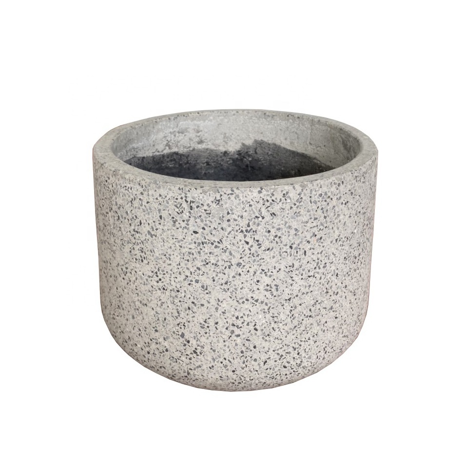 High quality best selling cement flower pots planters terrazzo concrete planter mold made in Vietnam