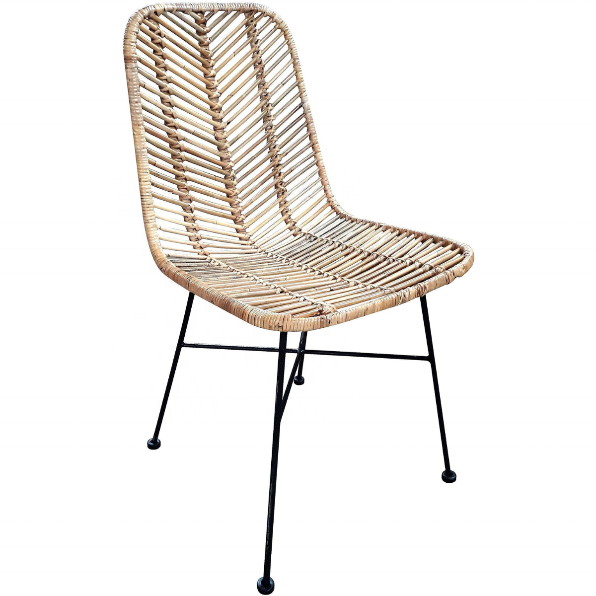 Wholesale High quality new design Natural Dining rattan chair Back Arm Chair  with cushion made in Vietnam