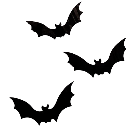 Wholesaler B2B  farmhouse Halloween set of 2 hanging wood bats wall or window display decoration Halloween Table Decoration