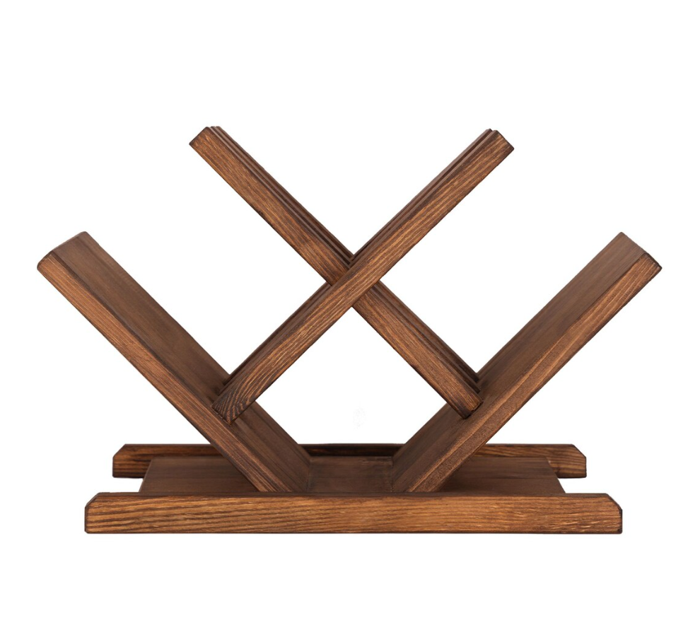 High quality best selling  Vintage Wood Rustic Wine Rack Over The Counter Alcohol Holder Kitchen Decor Wine Gift For Lover