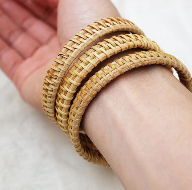 Wholesaler New Arrival Designer Women fashion handwoven rattan Bracelet Handmade Accessories gift for her valentine gift