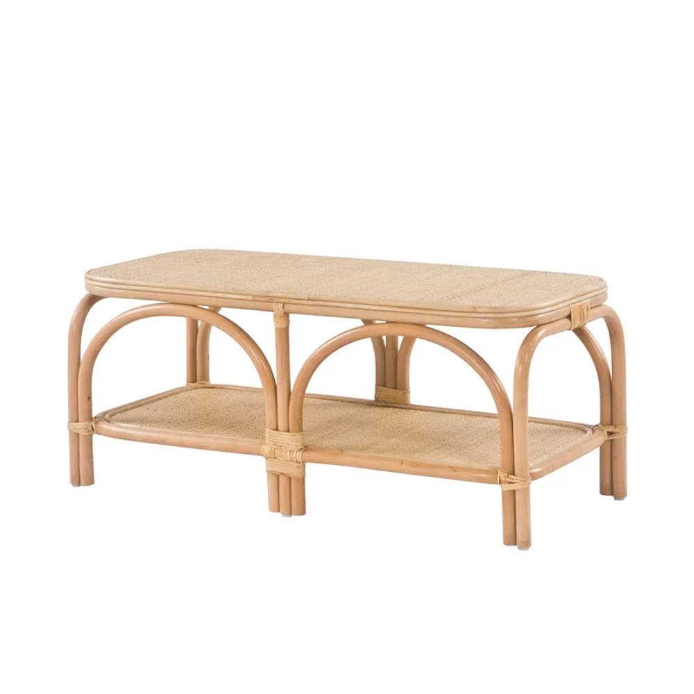 Eco-friendly high quality natural rattan bench with shelf entryway furniture decoration handmade from Vietnam