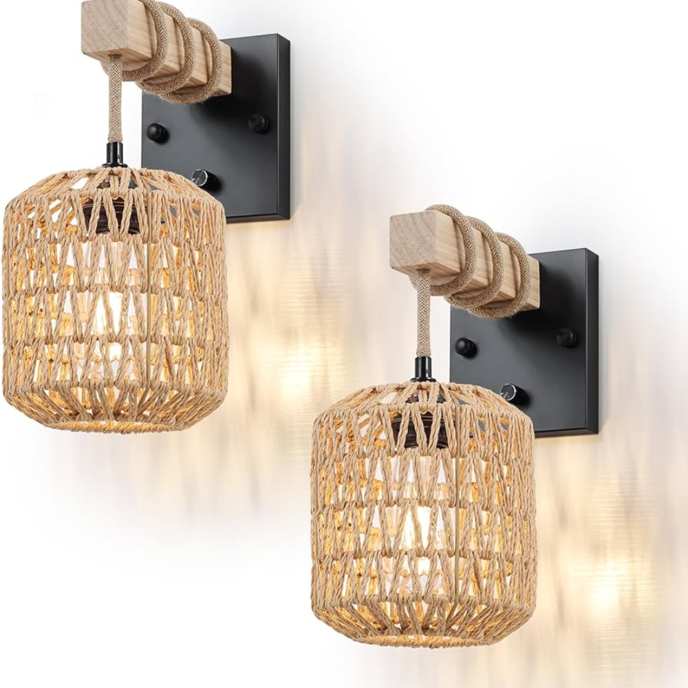 Handwoven natural seagrass lampshade Rustic indoor wall mount light cover Living Room Bathroom wholesale made in Vietnam