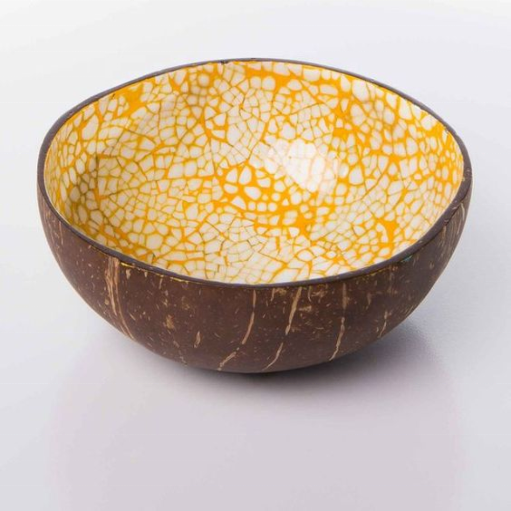 Handcrafted natural coconut shell bowls eggshell inlay decorative bowls with food safety wholesales from Vietnam