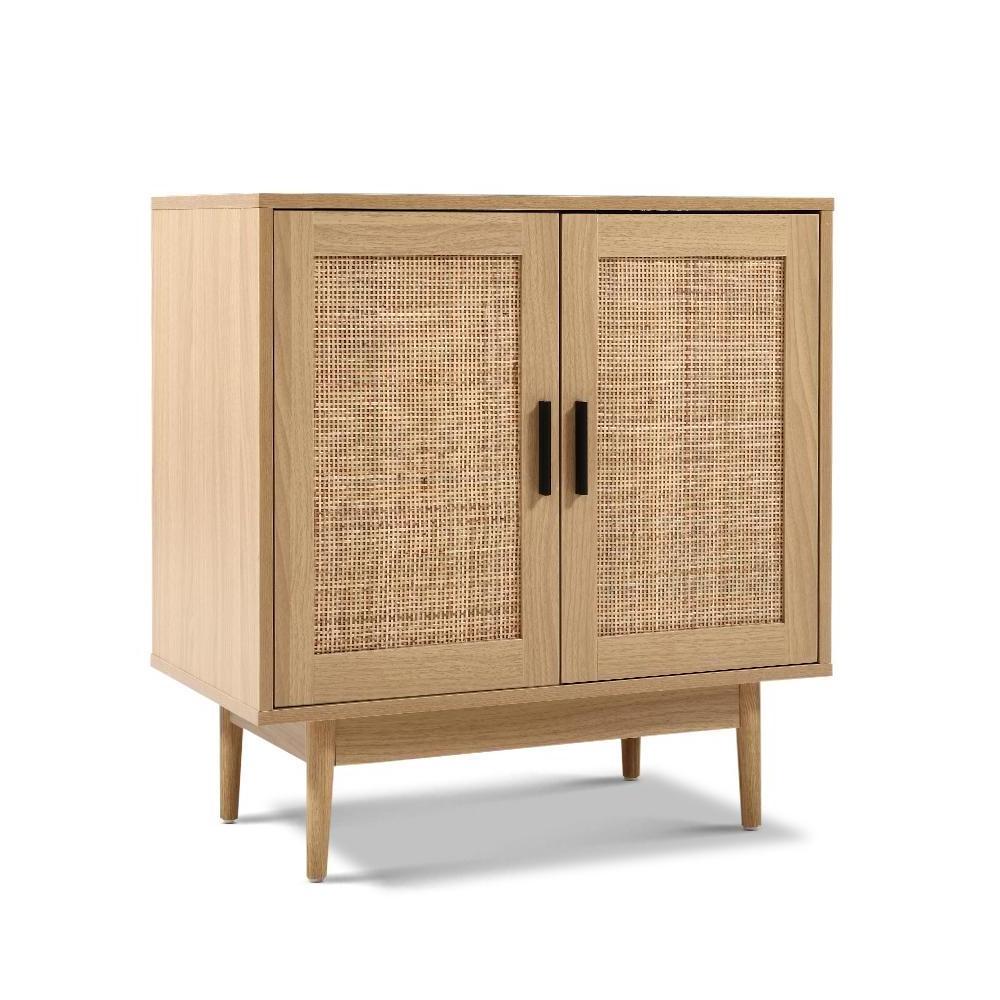 Natural rattan and wood cabinet for living room dining room rattan sideboard handmade from Vietnam