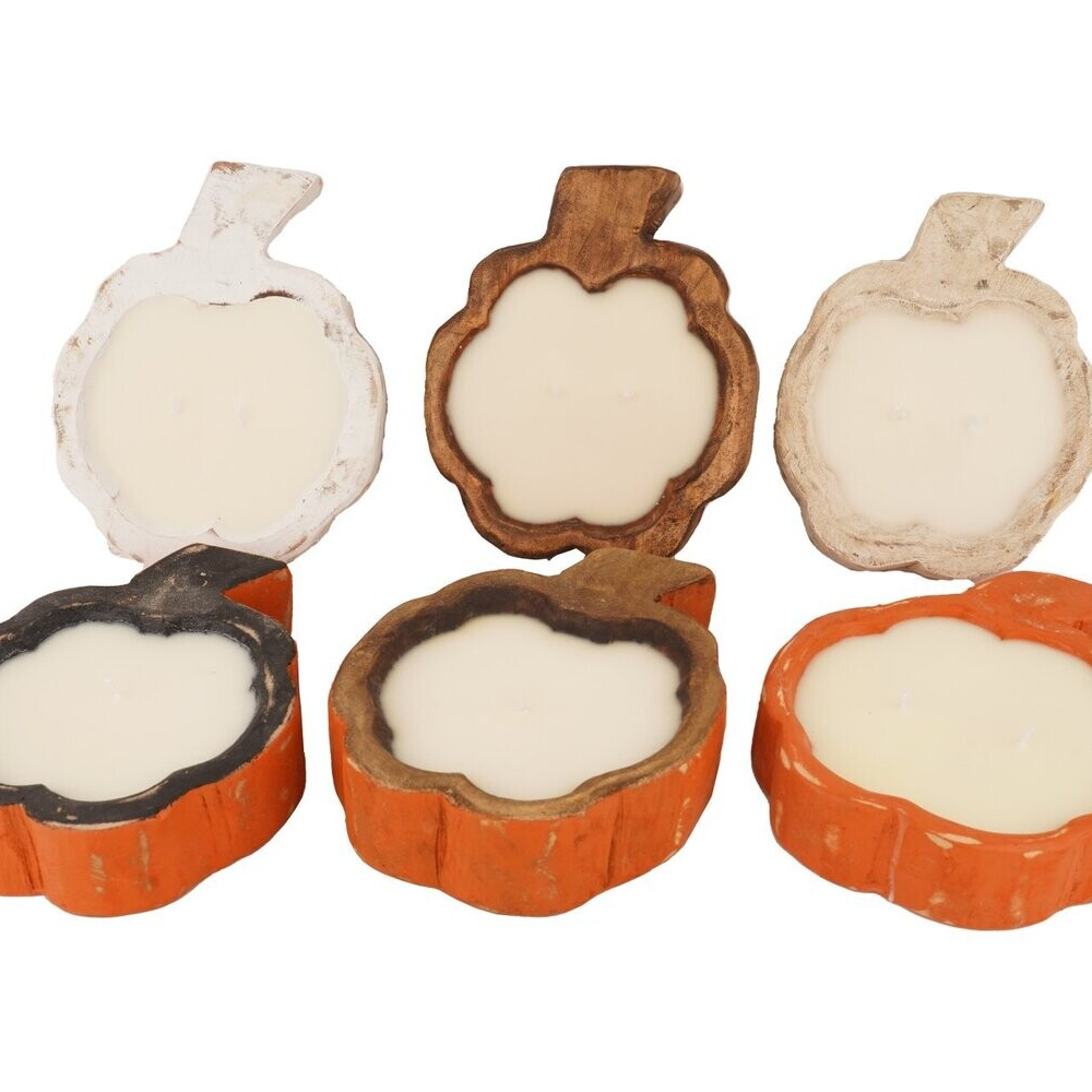 2024 New Design Farmhouse Pumpkin Dough Bowl Candle Mixed Color Soy Wax Candle Nice Price for Halloween Made in Vietnam