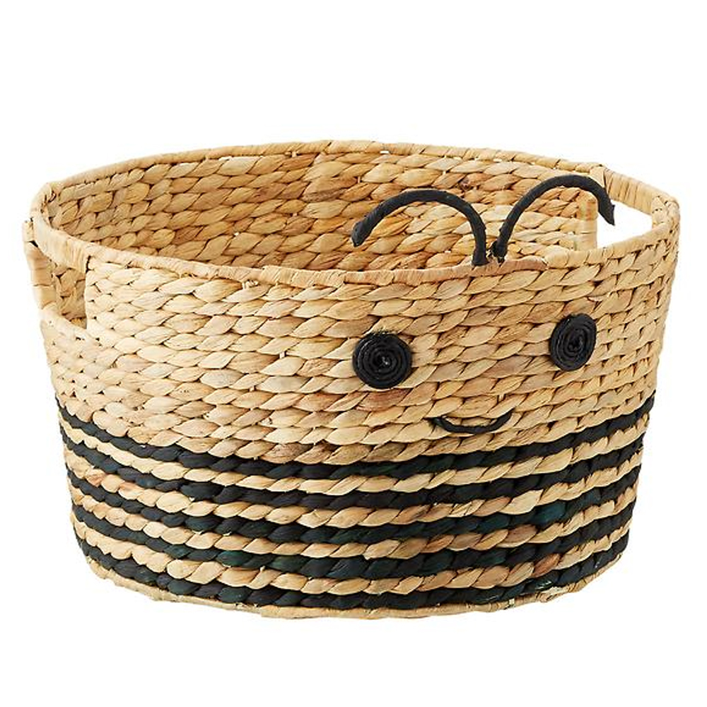 Elegant hot selling Hello Kitty shape natural water hyacinth clothes baskets handmade from Vietnam