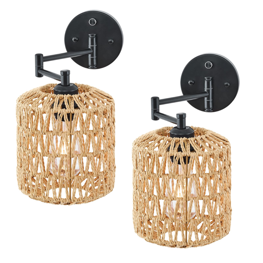 Handwoven natural seagrass lampshade Rustic indoor wall mount light cover Living Room Bathroom wholesale made in Vietnam