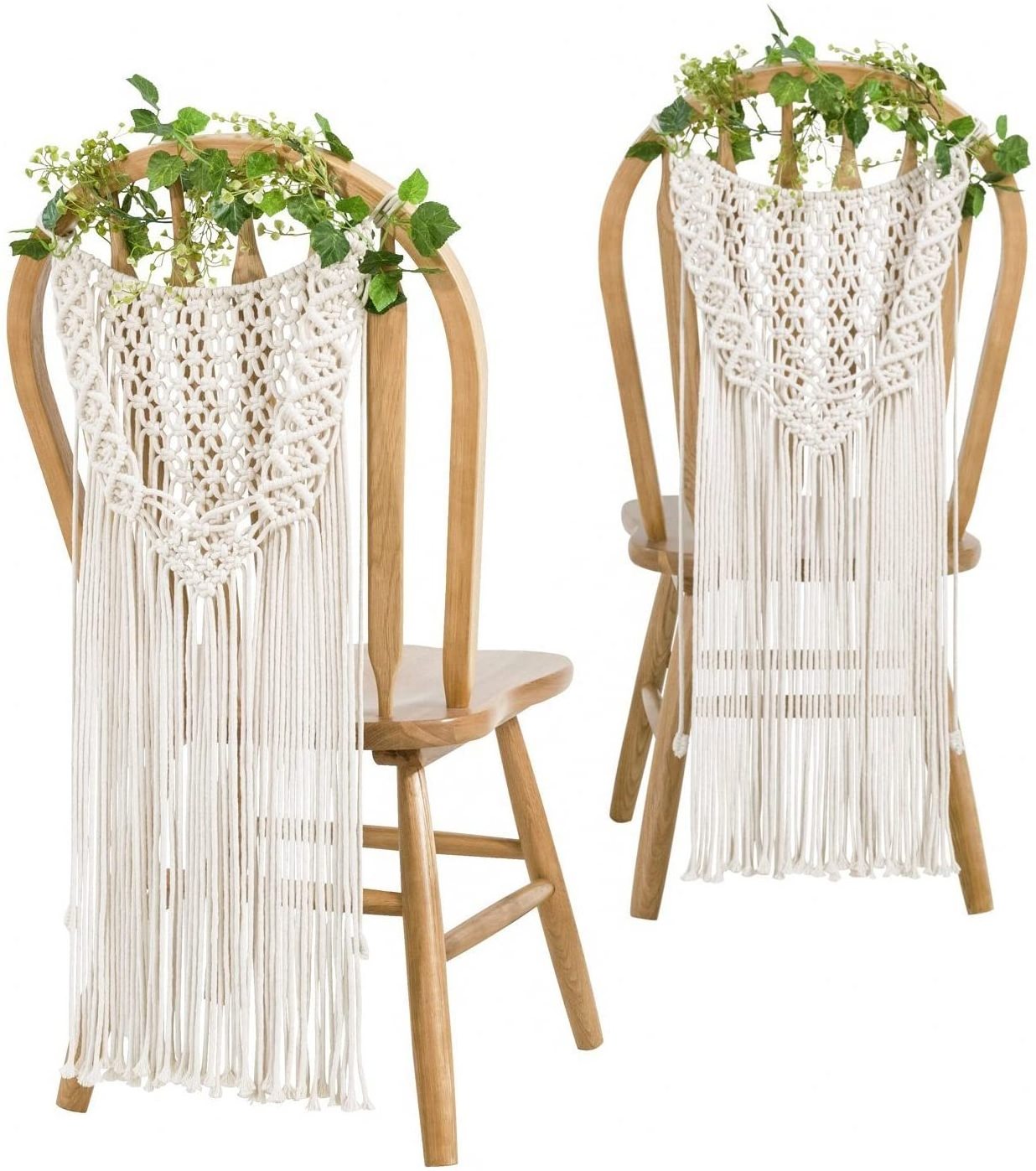 Best selling handmade 100% macrame wedding chair cover, macrame wall hanging boho style from Vietnam