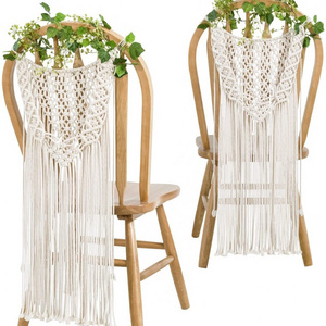 Best selling handmade 100% macrame wedding chair cover, macrame wall hanging boho style from Vietnam