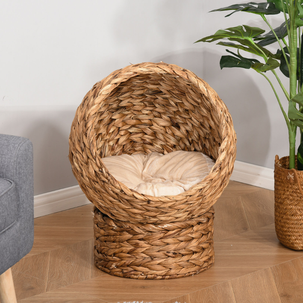 High quality best selling natural water hyacinth elevated cat bed basket house chair sofa made in Vietnam