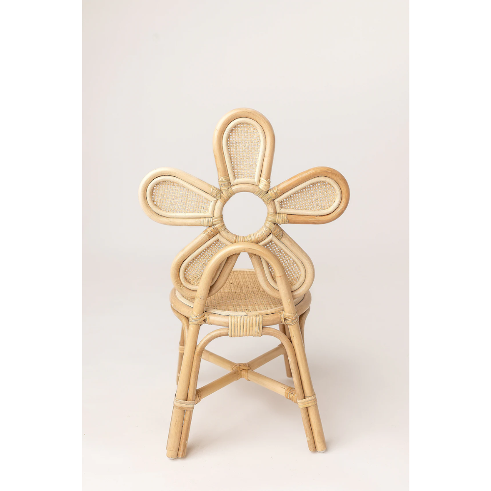 Manufacturing eco-friendly rattan floral children's chair children's furniture creativity design wholesale from Vietnam