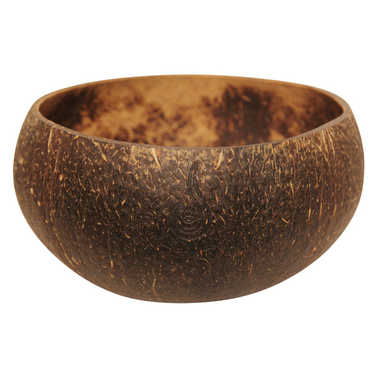 Newest design environmentally natural coconut painted bowl hand-painted organic coconut shells from Vietnam