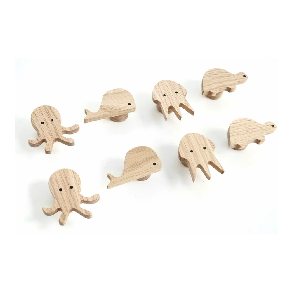 High quality eco-friendly natural wood knob for wardrobe drawer handles for children furniture from Vietnam